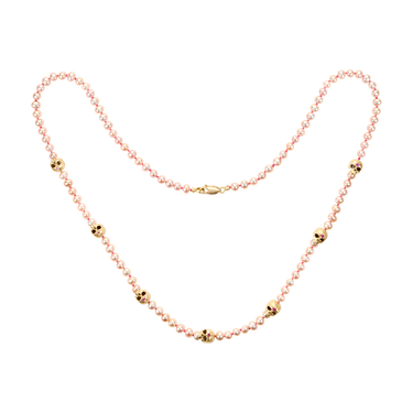 Pink Pearl Hopes & Dreams Skull Necklace - Made to Order